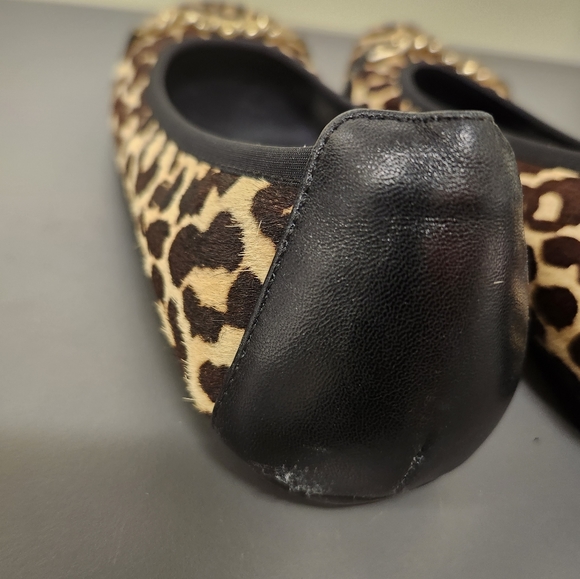 Vionic Spark Pera Flats Gold Chain Leopard Calf Hair Sz 8 - Picture 6 of 8